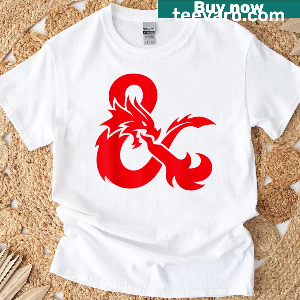 Dungeons and Dragons ampersand logo t-shirt — on a men's t-shirt