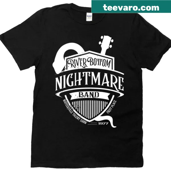 Illustration of Emmet Otter and the Nightmare Band on T-shirt