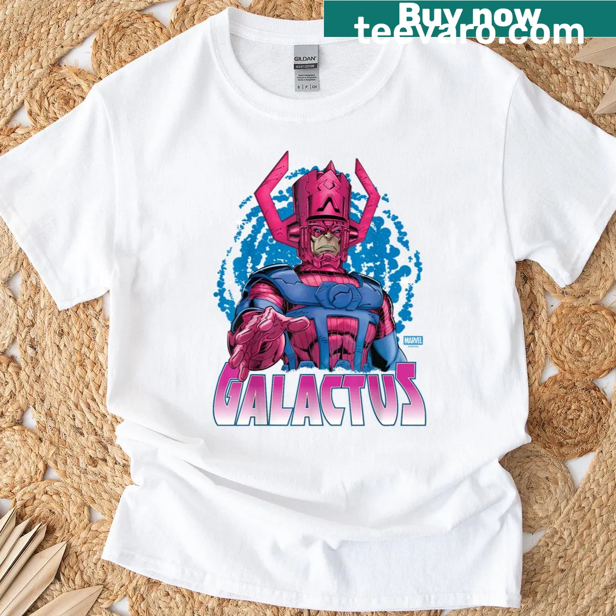 Oversized T-shirt with Galactus logo from Fantastic Four — on a men's t-shirt