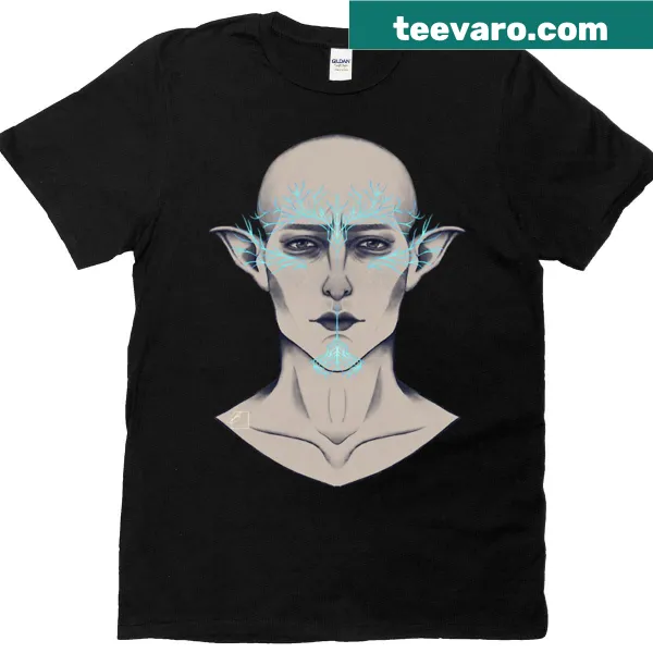 Fantasy-themed Follower Of Mythal T-shirt with intricate design