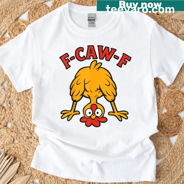 Vintage graphic of a humorous chicken pun on a t-shirt