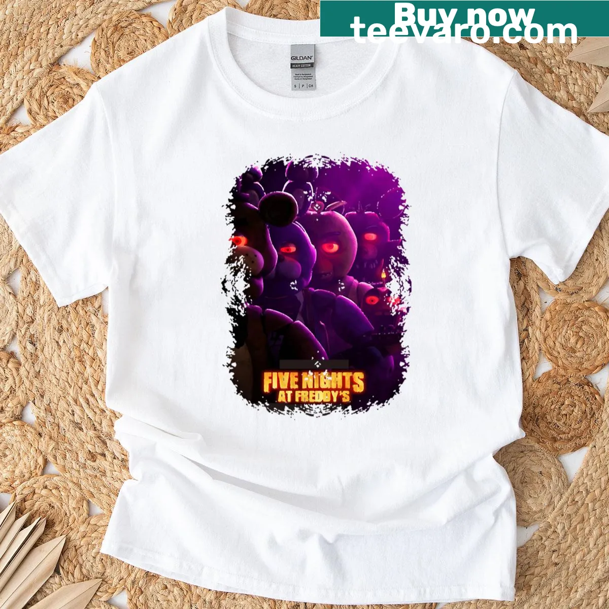 Oversized t-shirt featuring a humorous Five Nights At Freddy's design — on a men's t-shirt