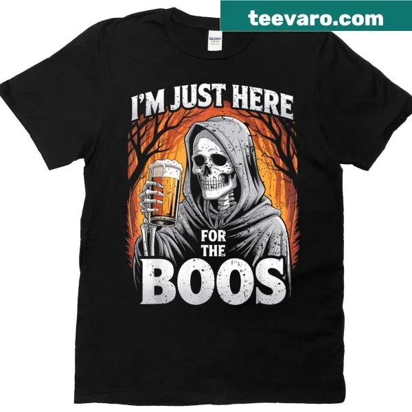 Funny Halloween t-shirt with skeleton graphic and humorous text