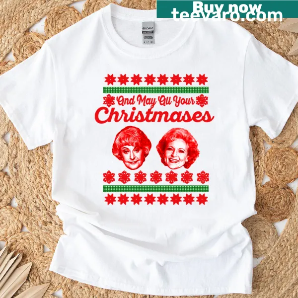 Golden Girls-themed Christmas t-shirt celebrating friendship and holiday cheer