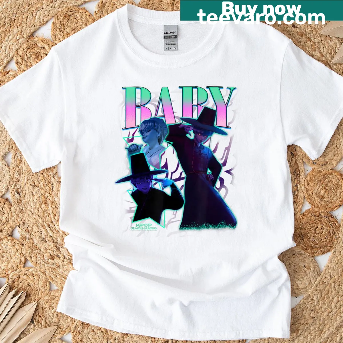 Y2k style Halloween poster design on t-shirt for kids — on a men's t-shirt