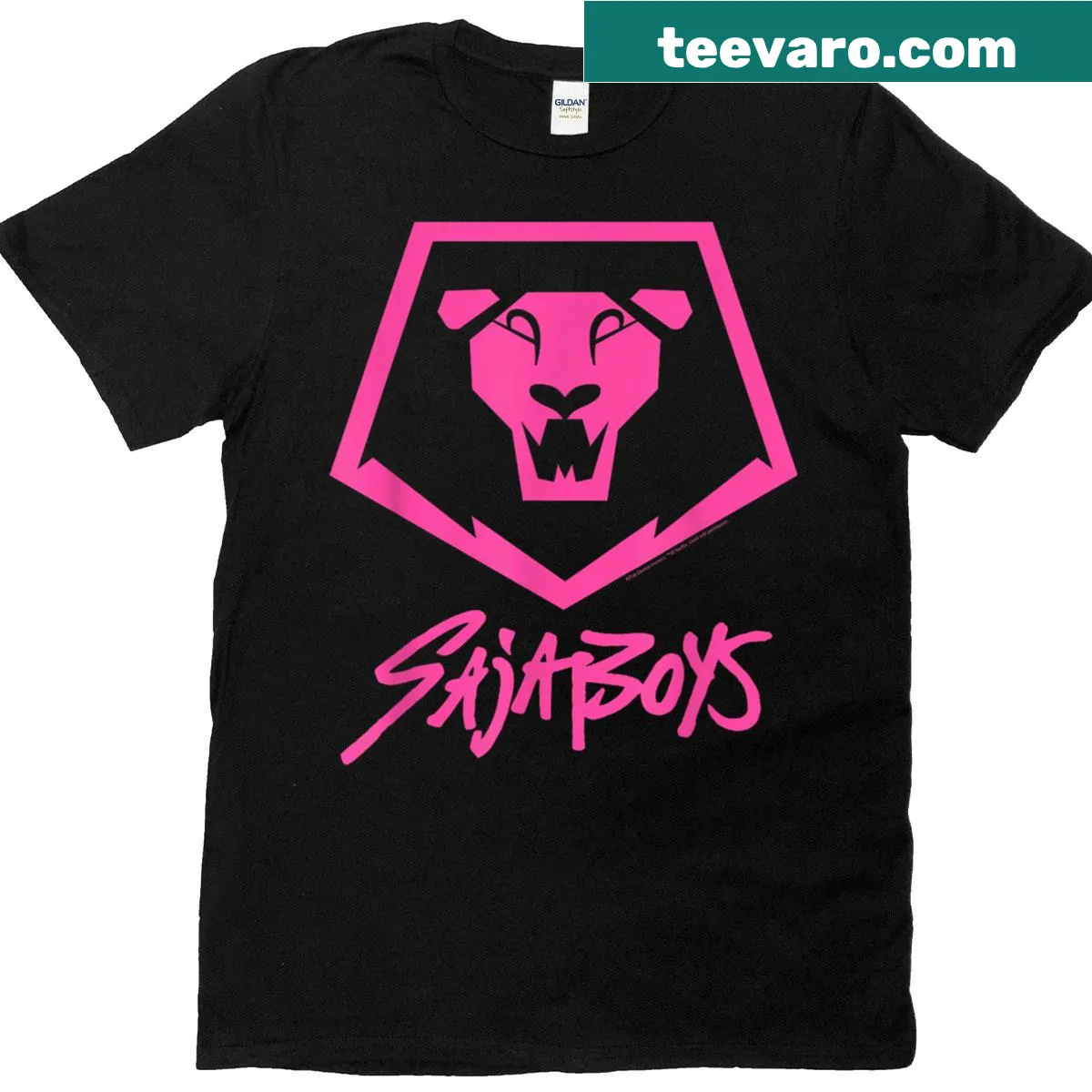 T-shirt featuring Saja Boys Lion Logo for Halloween cosplay — on a men's t-shirt