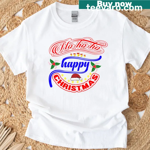 Ho Ho Ho Happy Christmas graphic t-shirt design