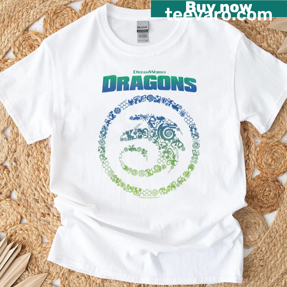 Toothless logo and vintage symbols on a T-shirt — on a men's t-shirt