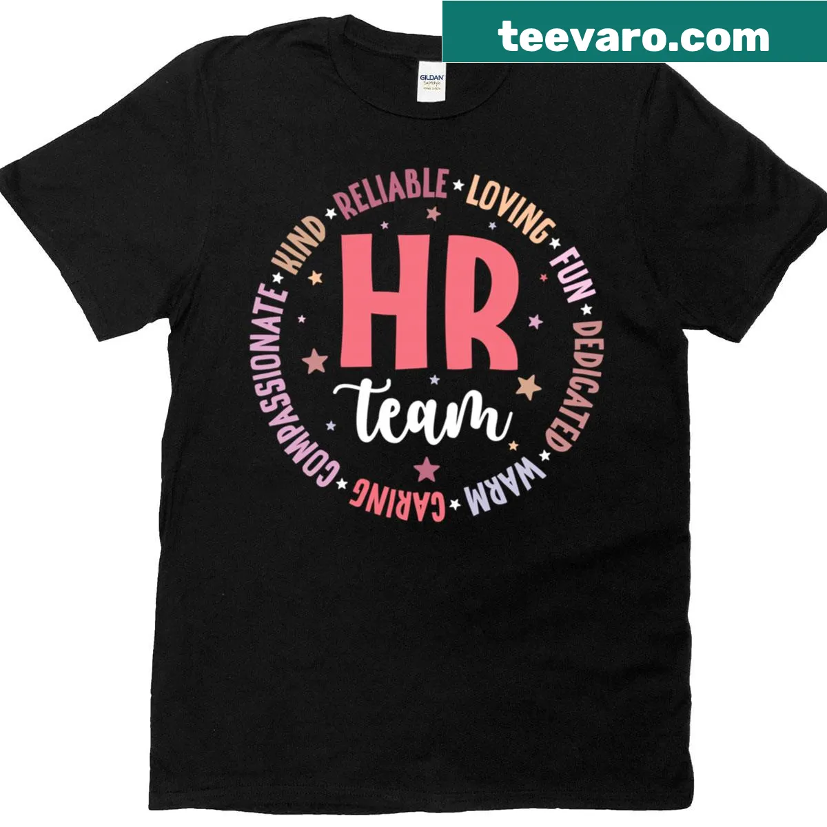 HR Team Appreciation graphic t-shirt for human resources professionals — on a men's t-shirt