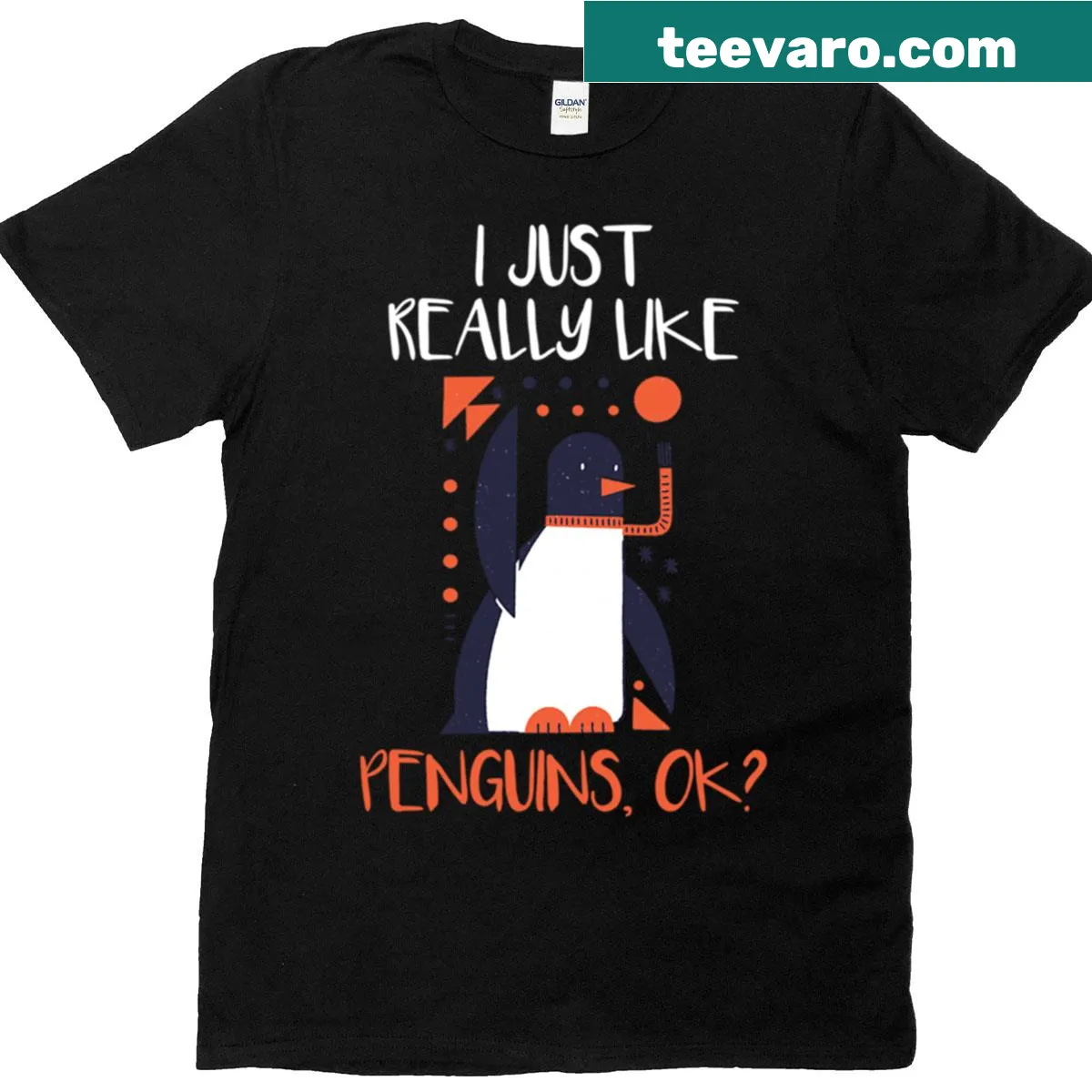 Cute penguin graphic t-shirt for kids — on a men's t-shirt