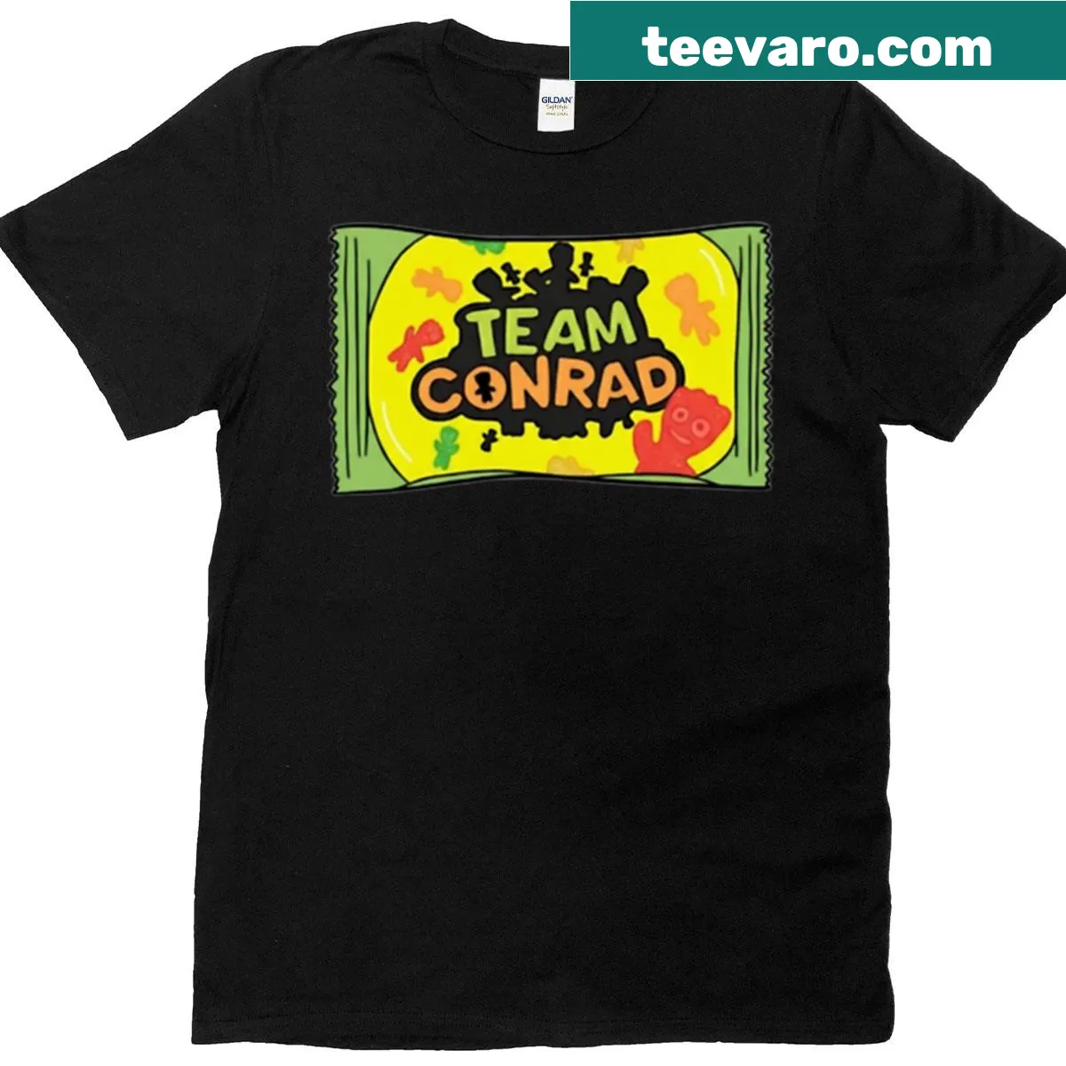 T-shirt with 'I Love Conrad Fisher' text from The Summer I Turned Pretty — on a men's t-shirt