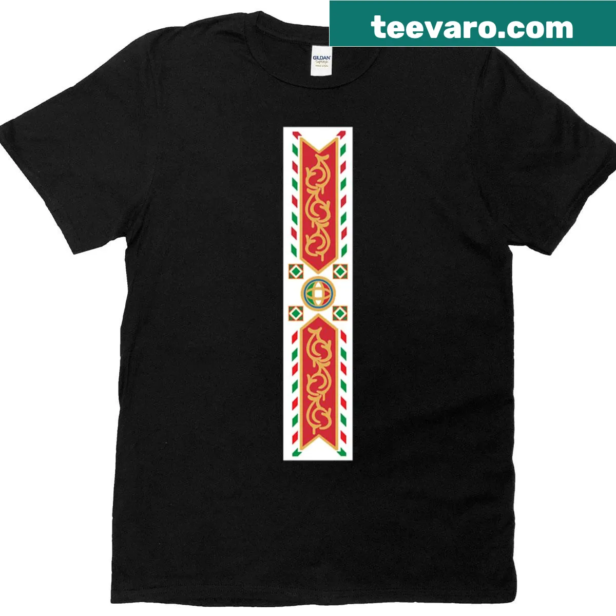 T-shirt featuring the Italian national tricolor design — on a men's t-shirt
