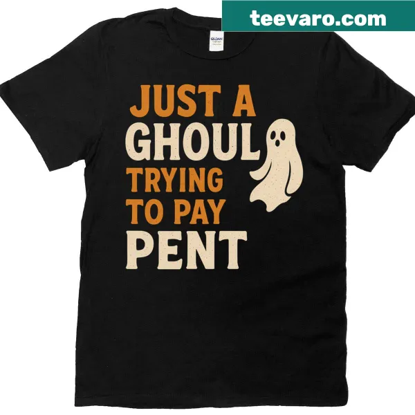 Funny ghoul paying rent Halloween graphic t-shirt