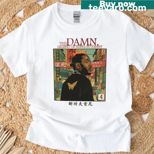Kendrick Lamar-themed t-shirt featuring kung fu illustration