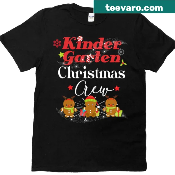 Kindergarten Christmas Crew t-shirt for teachers and students