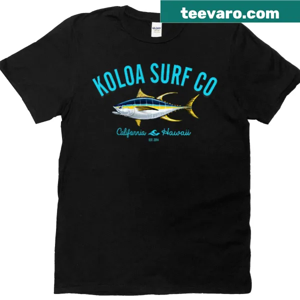 Koloa Surf t-shirt with yellow fin tuna logo