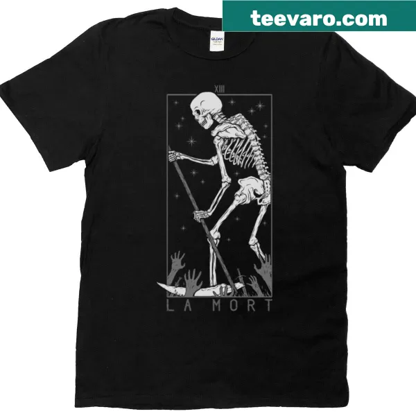 T-shirt with bold La Mort typography celebrating mortality