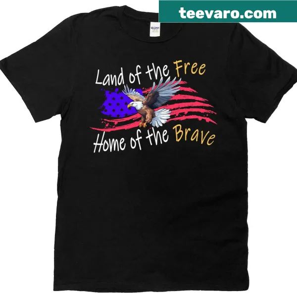 Retro American flag eagle t-shirt with patriotic text