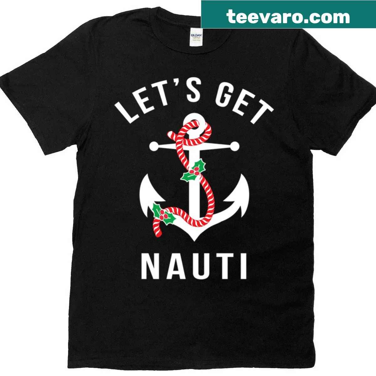 Nautical pun Christmas t-shirt with oversized fit — on a men's t-shirt