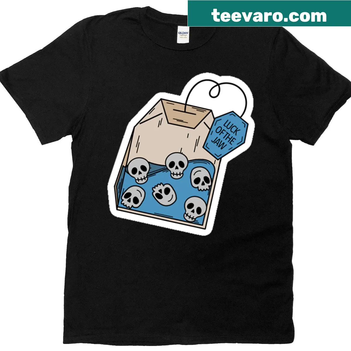 Whimsical illustration celebrating tea on a T-shirt — on a men's t-shirt