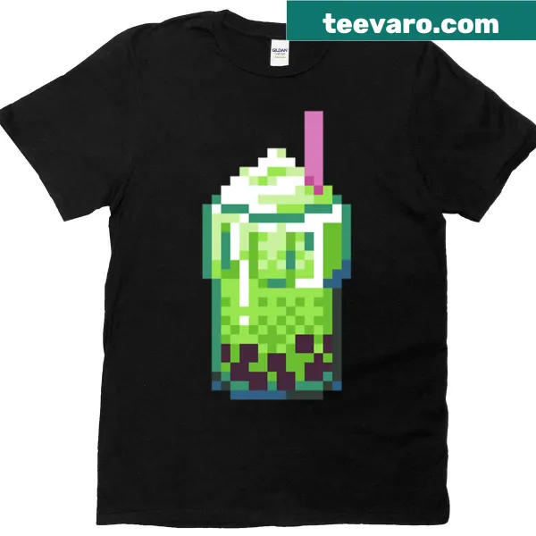 Whimsical matcha latte graphic t-shirt