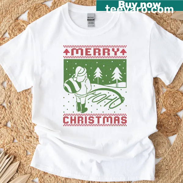 Humorous Christmas t-shirt with Santa graphic