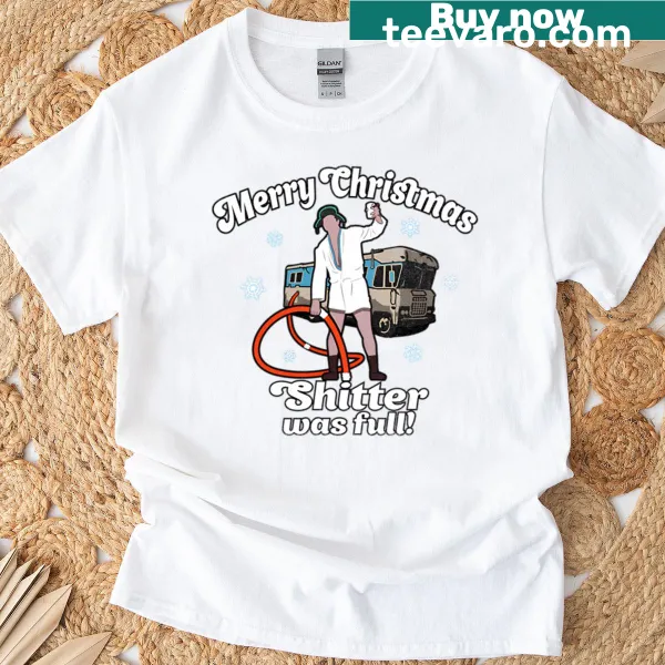 Funny Christmas shirt with humorous text about a full shitter