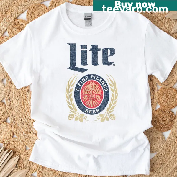 Miller Lite crest logo t-shirt for beer lovers
