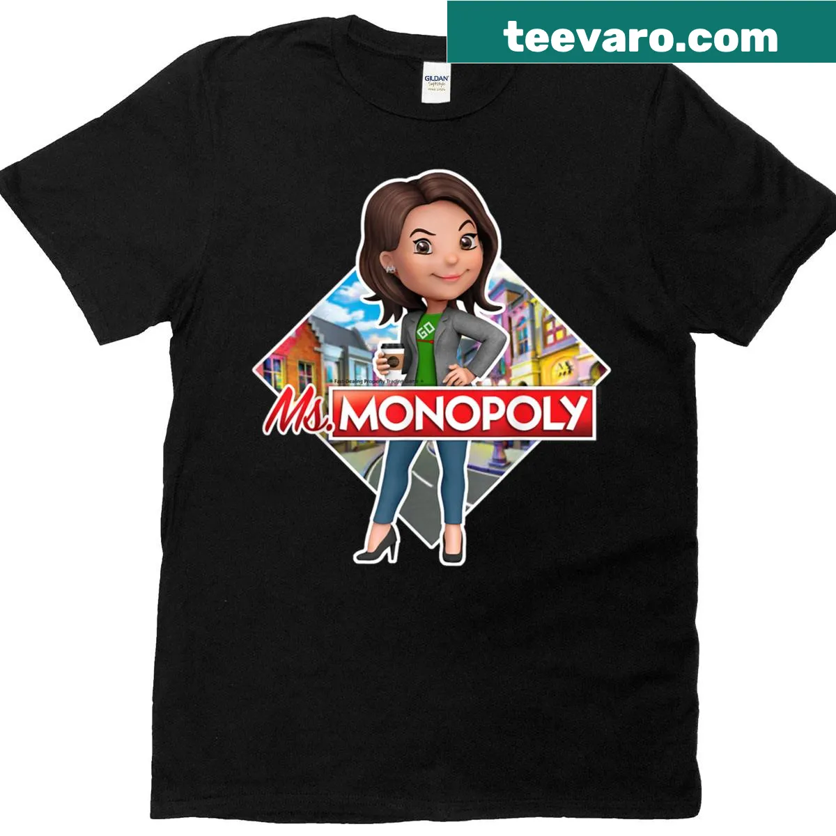 Ms. Monopoly logo shirt for board game fans — on a men's t-shirt