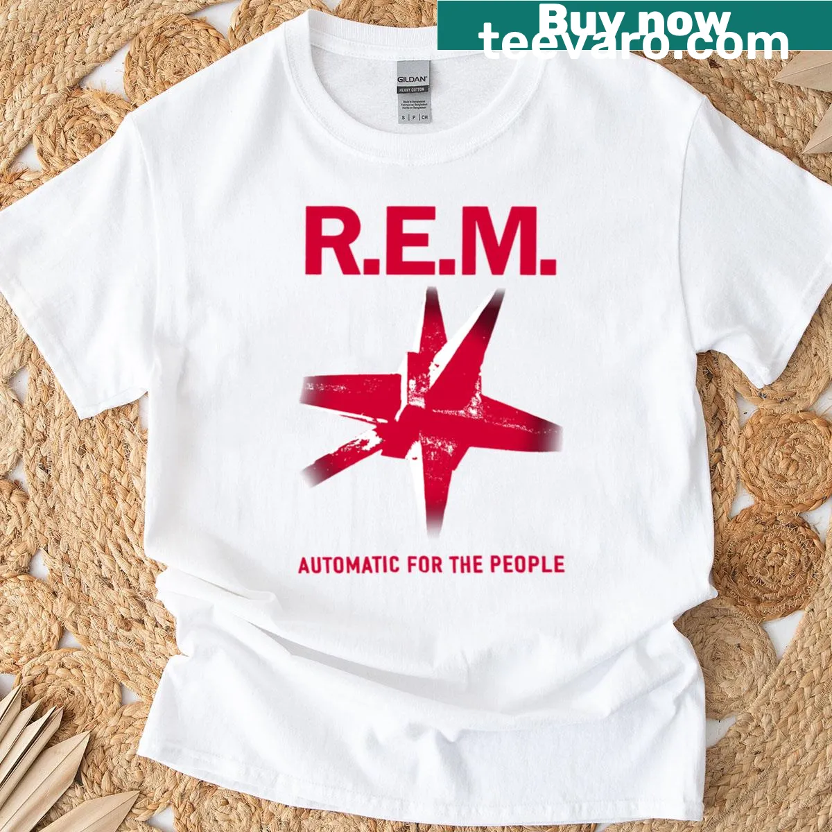 Vintage-style T-shirt with a whimsical saying in cute typography — on a men's t-shirt