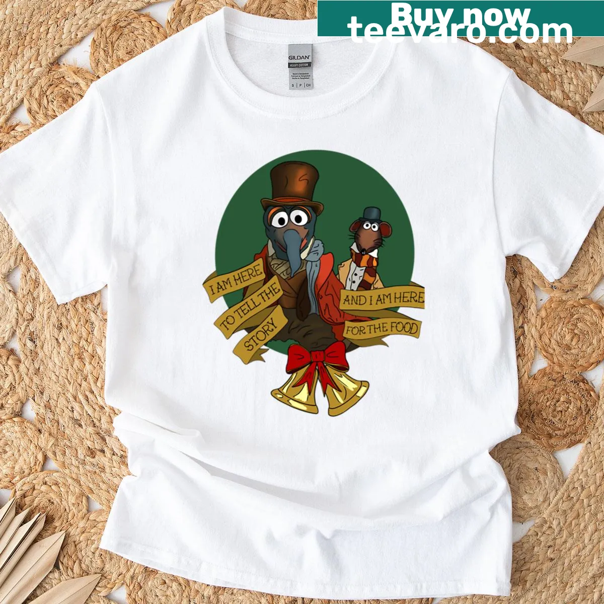 Muppet Christmas Carol artwork on a T-shirt — on a men's t-shirt
