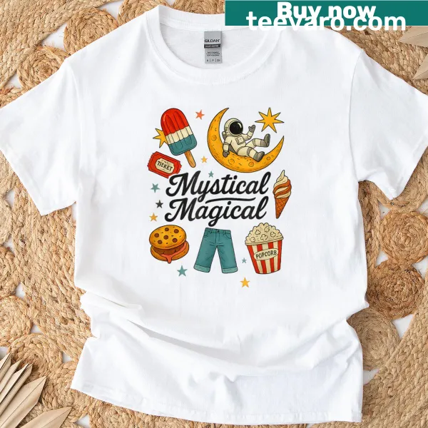 Whimsical astronaut on moon T-shirt