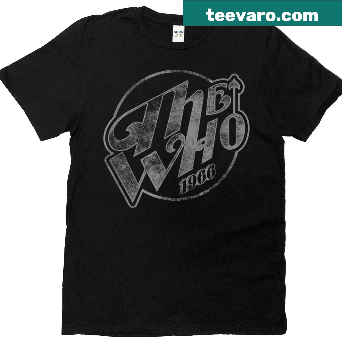 Vintage t-shirt featuring a faded logo from 1966 — on a men's t-shirt