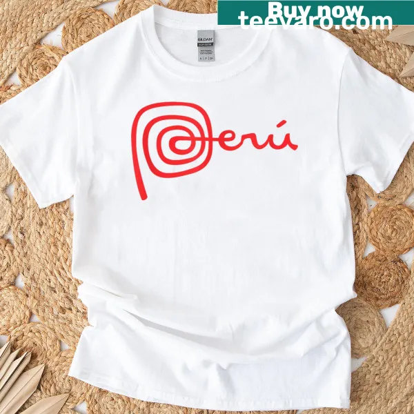 T-shirt with Marca Peru logo and Nazca Lines design