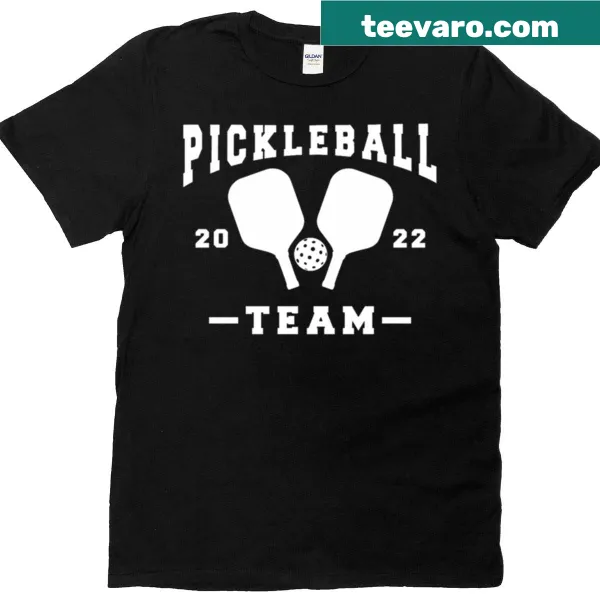 Fun pickleball-themed shirt featuring a paddle and ball illustration