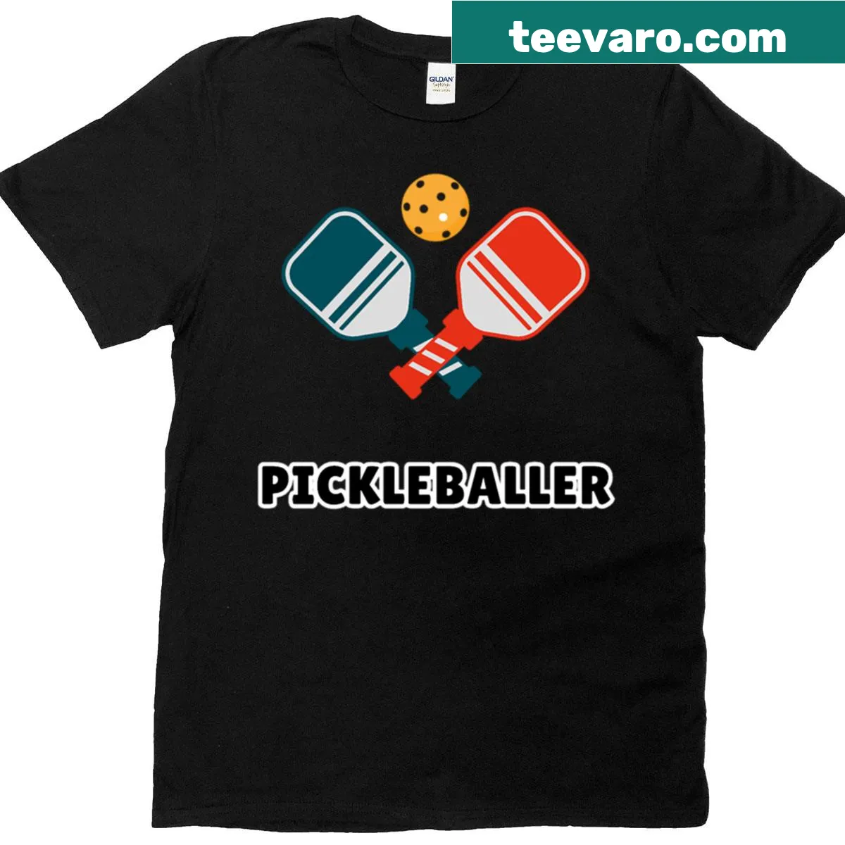 Celebrate Your Pickleballer t-shirt with playful typography — on a men's t-shirt