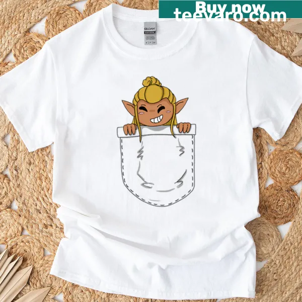 Minimalist t-shirt with pocket silhouette design