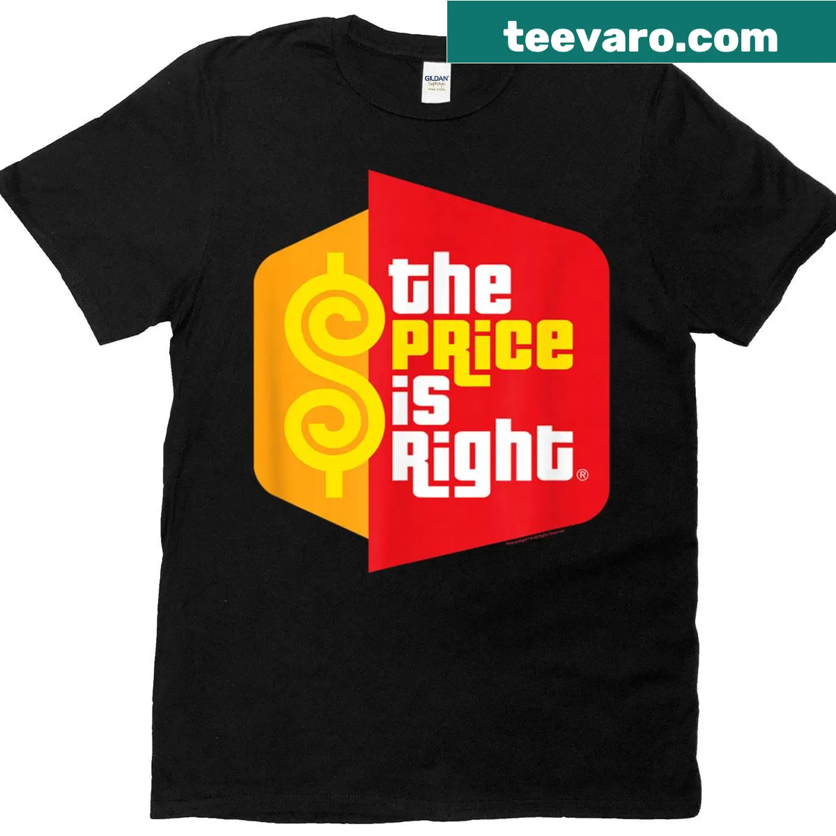T-shirt featuring the iconic Price Is Right logo in bold graphics — on a men's t-shirt