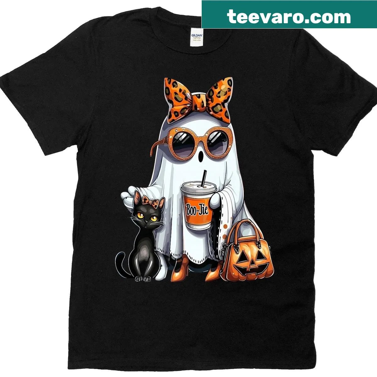 Cute pumpkin and cherries design on a retro plaid shirt — on a men's t-shirt
