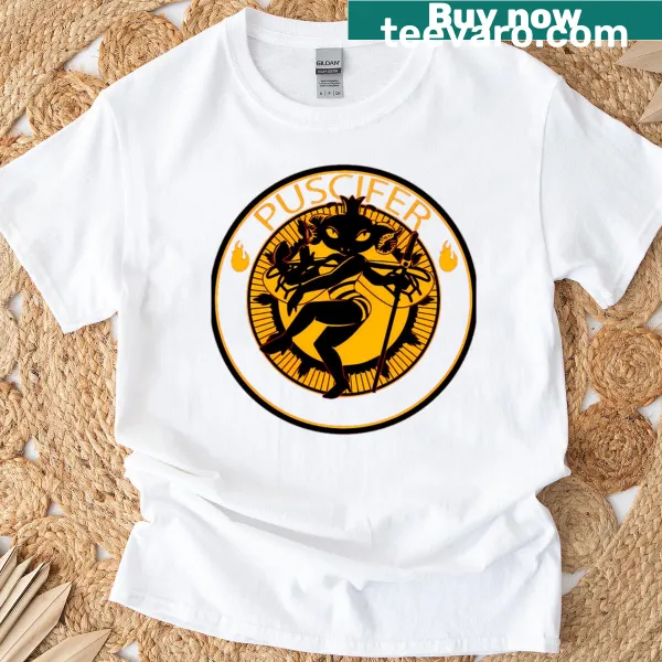 Graphic T-shirt featuring Puscifer band design