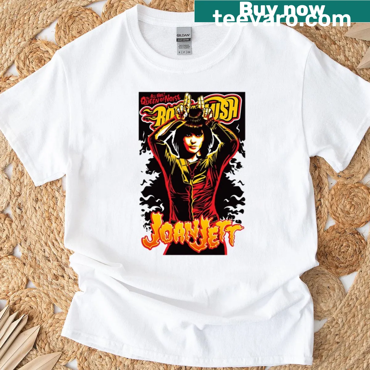 Joan Jett tribute T-shirt celebrating her music — on a men's t-shirt