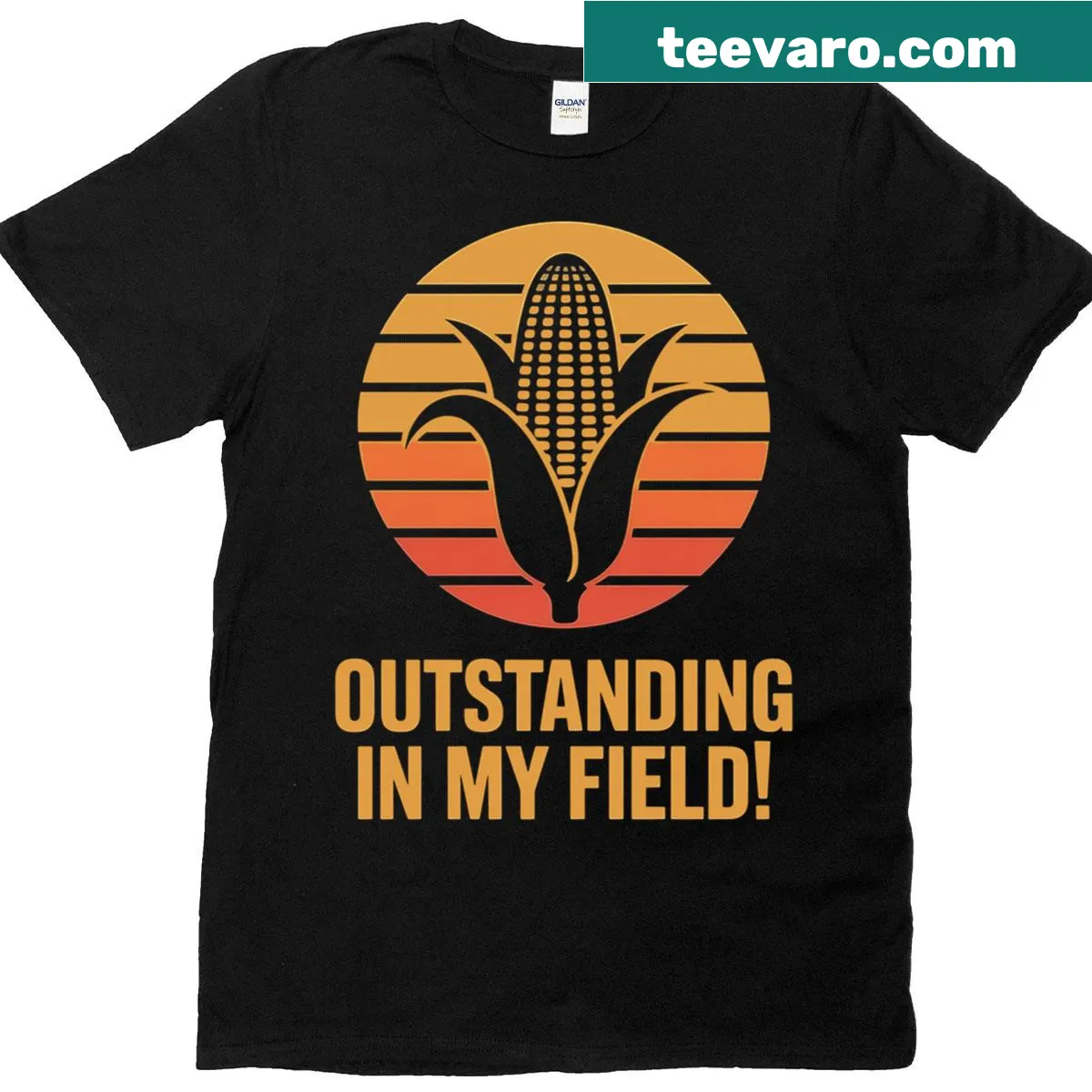 Funny corn pun T-shirt for farmers and gardeners — on a men's t-shirt