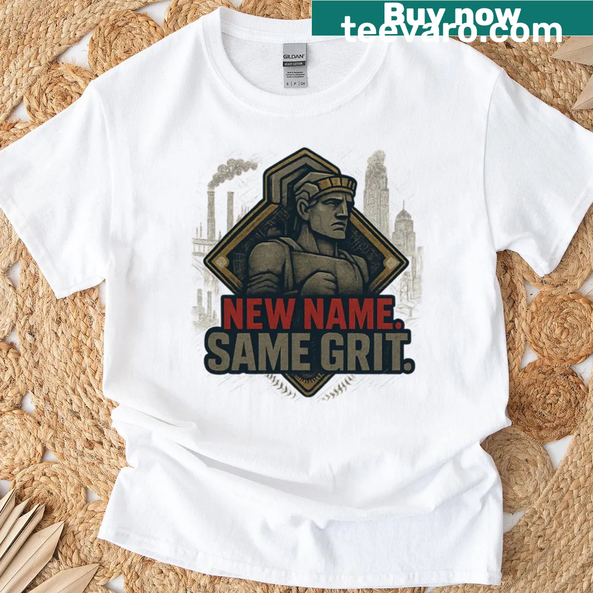 T-shirt with heartfelt text Same Heart New Name — on a men's t-shirt