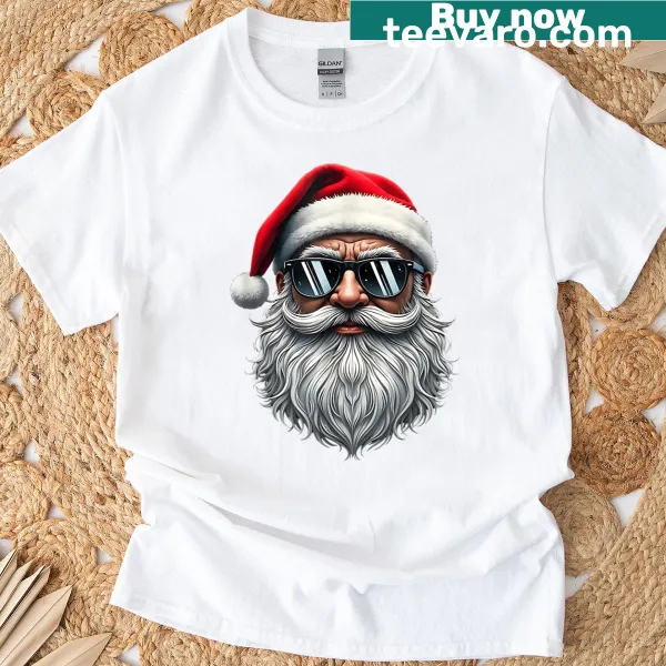 Santa Claus with retro sunglasses design for festive occasions