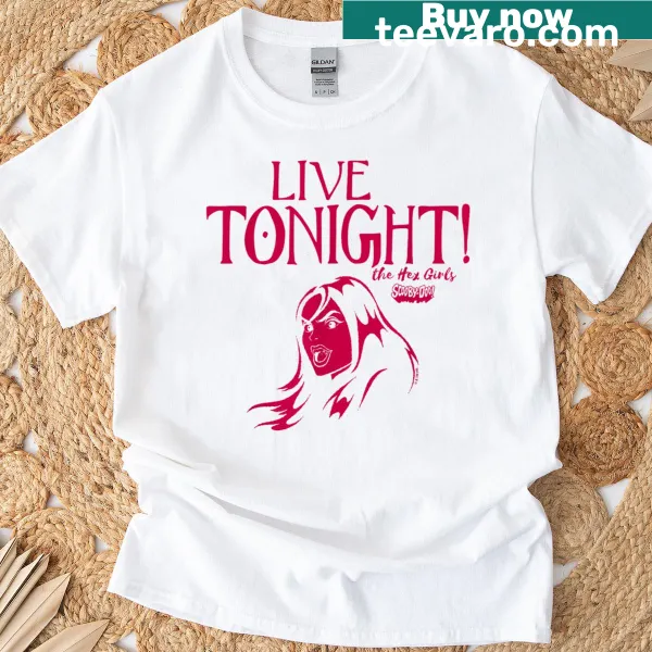 Silhouette chest logo of The Hex Girls from Scooby-Doo on a t-shirt
