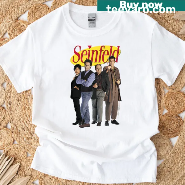 T-shirt featuring the Seinfeld cast and logo design