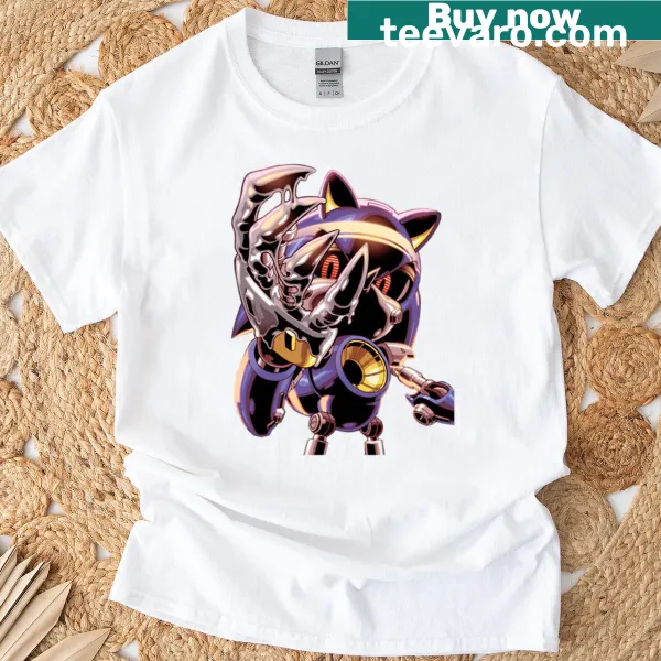 T-shirt featuring Sonic the Hedgehog in a cartoon style