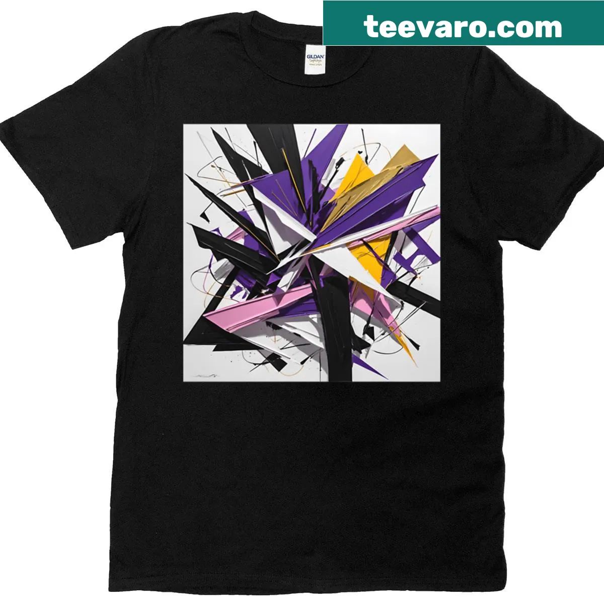 Abstract graphic design t-shirt — on a men's t-shirt