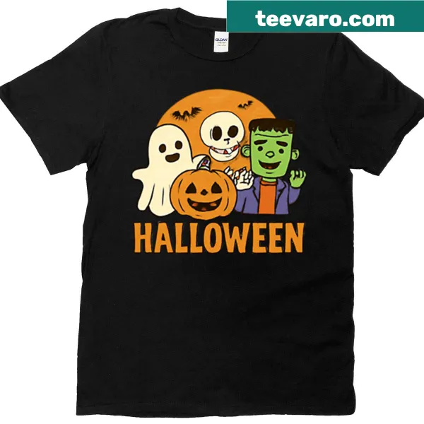 Halloween-themed Spooky Squad t-shirt for kids and teens
