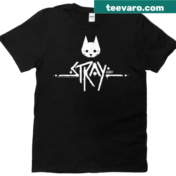 Illustrated stray cat head with logo for cat lovers